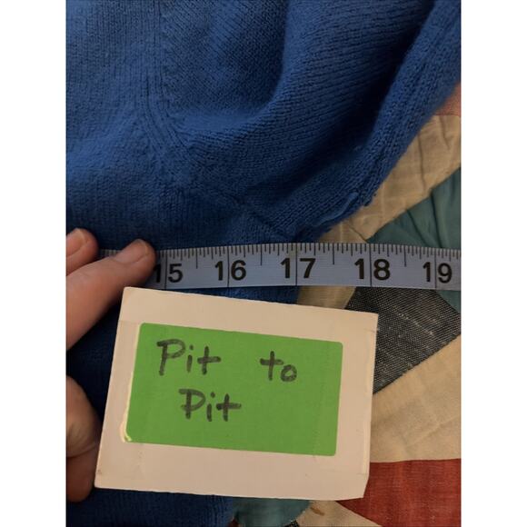 VTG Ann Taylor Wool Angora Babydoll Blue Sweater M Coquette Y2K Quiet Luxury - Picture 6 of 10